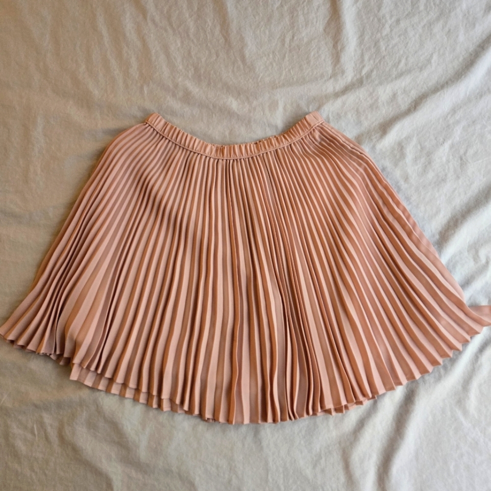 Banana Republic Blush Pleated Skirt - balletcore coquette